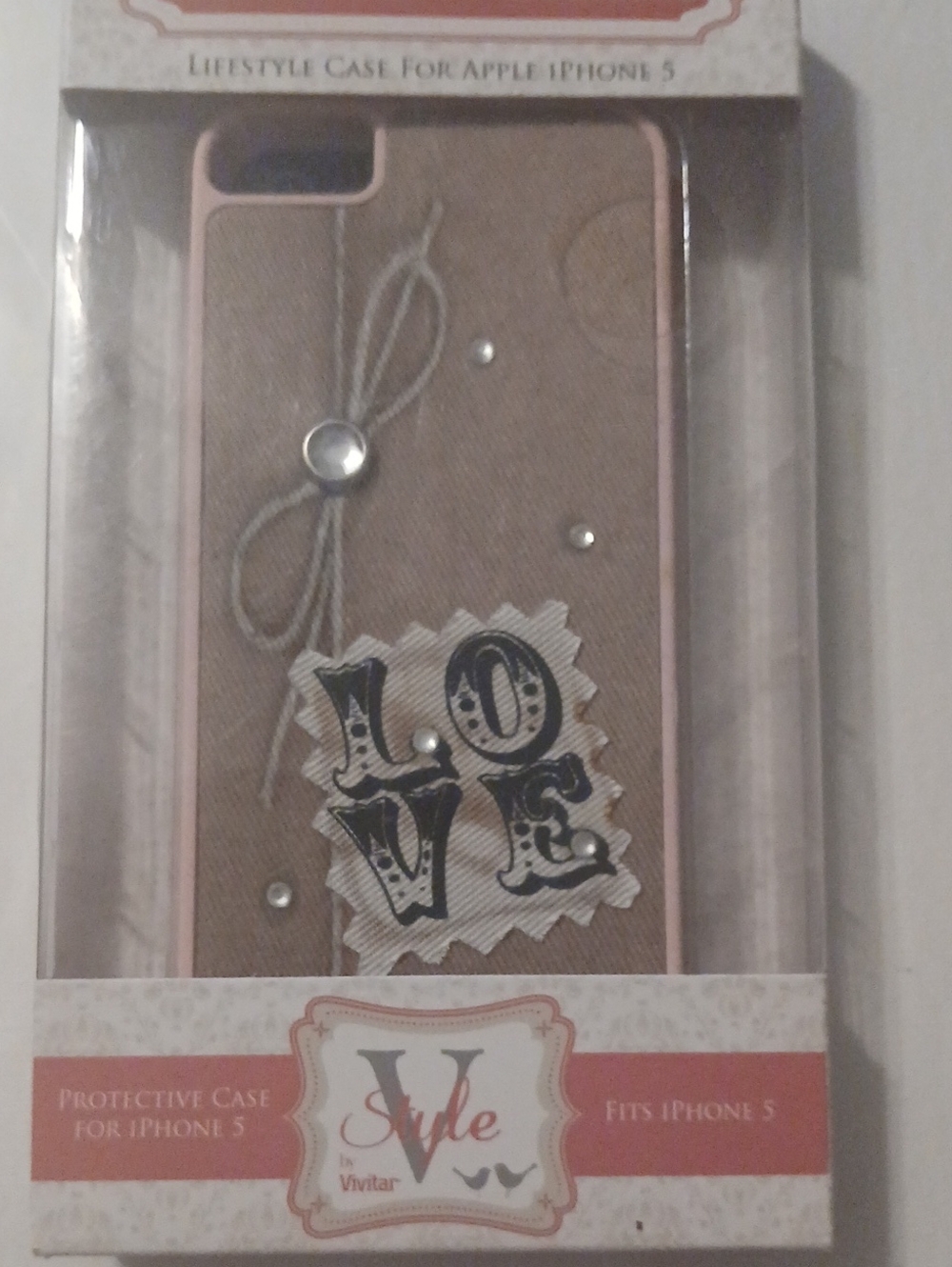 Pink and Brown 'LOVE' iPhone 5 Case